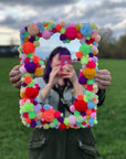 Silver Lining Handmade | Large Pompom Mirror: Multi
