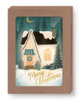 Cozy Christmas House Boxed Holiday Cards - Set of 10