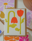 Retro Tulips | Greeting Card
