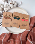 Leather & Brass Mini Half Moon Earrings | Coral