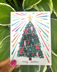 Radiant Christmas Tree - Greeting Card