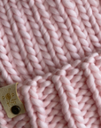 Merino Wool Hat: Light Pink