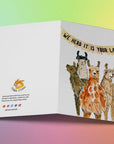 Llamas Herd Leaving - Goodbye Card