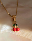 Cherry Necklace | 14k Gold
