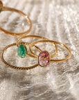 Rosecut Pink Sapphire Ring | 10k Gold