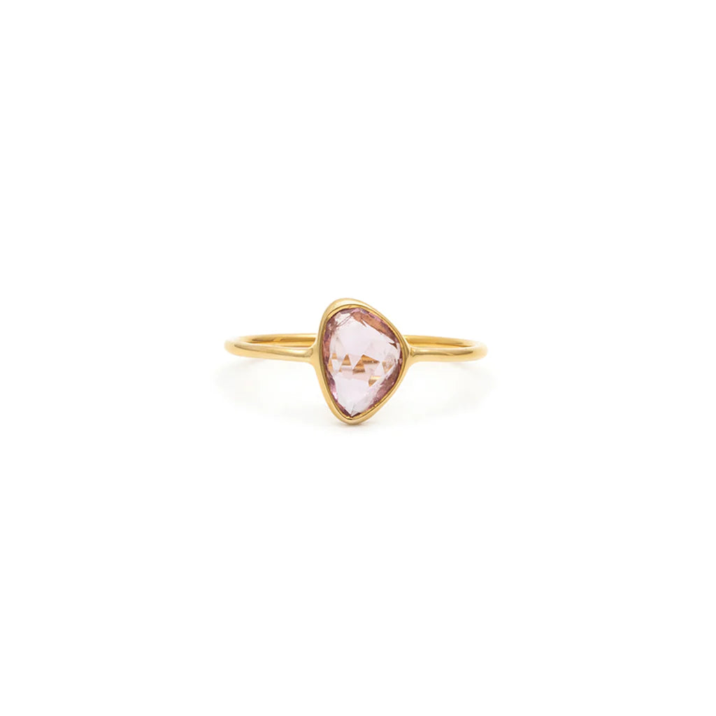 Rosecut Pink Sapphire Ring | 10k Gold
