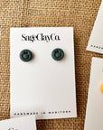 Smile Studs Clay Earrings | Lilac