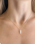 Triple Pearl Pendant Necklace