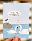 Still Together Swans | Greeting Card