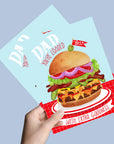 Bacon Double Cheese Burger Dad | Greeting Card