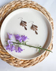 Brushed Silver Leaf Earrings