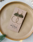 Brass Half Moon Circle Earrings
