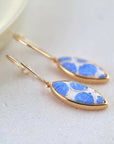 Ellipse Pendant Hoop Earrings