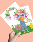 Big Bunch of Garden Flowers | Greeting Card
