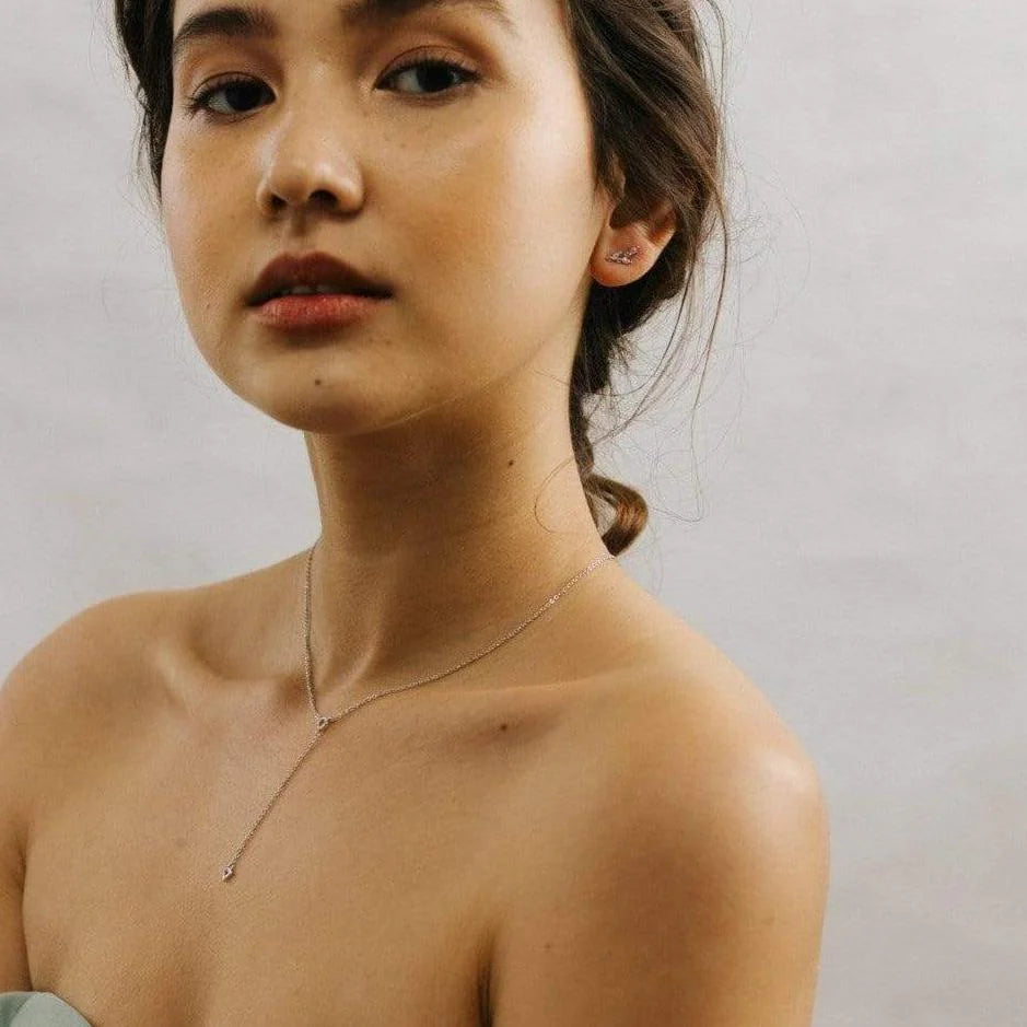 Olive Climber Earrings | Silver