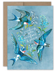 Swallows Sympathy Card