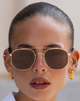 Austin Unisex Sunglasses | Gold Tortoise