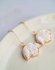 Floral-Style Hook Earrings: Ivory