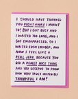 Belated Thank You Ramble | Greeting Card