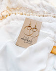 Brass Double Circle Earrings
