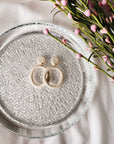 Ivy Hoop Stud Clay Earrings | Emerald Sea