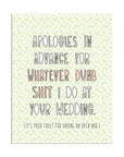 Dumb Shit Wedding | Greeting Card