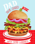 Bacon Double Cheese Burger Dad | Greeting Card