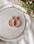 Ivy Hoop Stud Clay Earrings | Emerald Sea