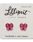 Bow Heart Earrings