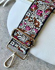 Crossbody Handbag: White Cream Leather