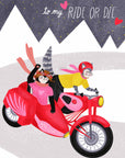 Motorcycle Cats | Greeting Card