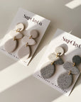 Gia Clay Earrings | Granite