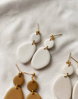Selma Clay Earrings | White