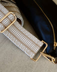 Crossbody Handbag: Black Leather