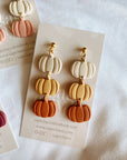 Pumpkin Dangle Clay Earrings | B