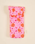 Puffy Sunglasses Case: Poppin' Petals Hot Pink