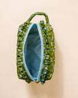 Quilted Cosmetic Pouch: Everbloom Forest Green
