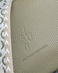 Crossbody handbag green leather purse bum bag