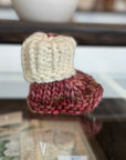 Popknits | Knitted Baby Booties: Red/Pink