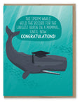 Big Brain Whale Graduation Card