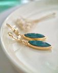 Elliptical Pendant Earring: Orange