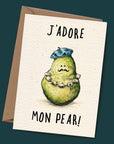 J'adore Mon Pear | Greeting Card