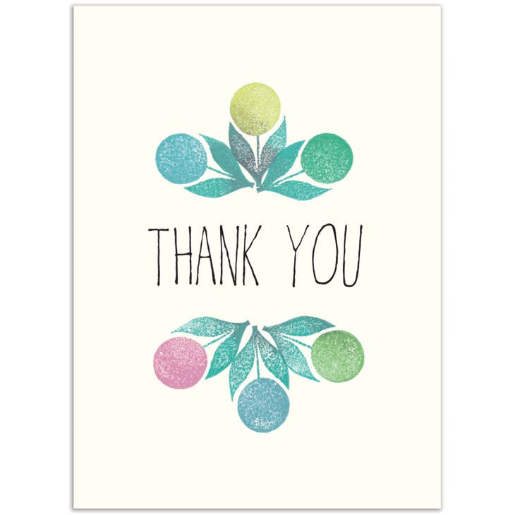Thank You Flower Globes - Greeting Card