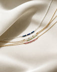 Birthstone Bar Necklace | Gold