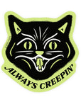 Glow In The Dark Creepy Cat Sticker