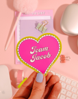 Team Jacob Heart Sticker