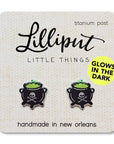 Cauldron Earrings - GLOW IN THE DARK