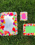 Silver Lining Handmade | Medium Pompom Picture Frame: Multi