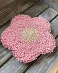 Daisy Mug Rug | Pink