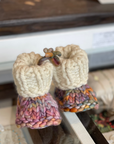 Popknits | Knitted Baby Booties: Multicolour